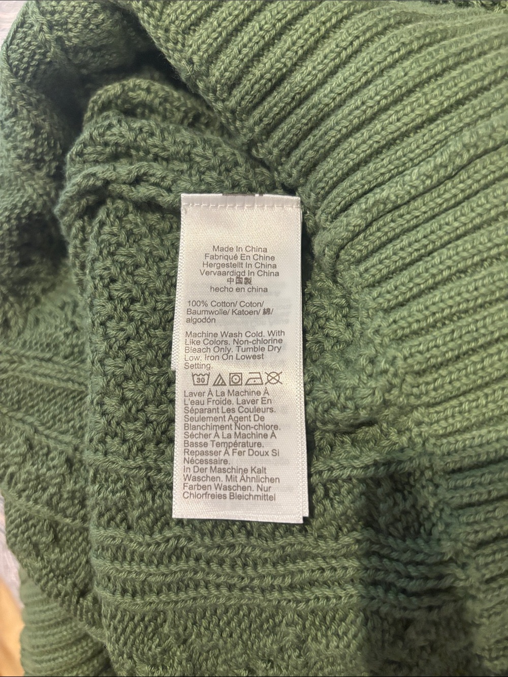 J. Crew green Cable Knit Button-Front Cardigan, size XL - Picture 5 of 8